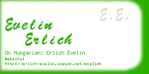 evelin erlich business card